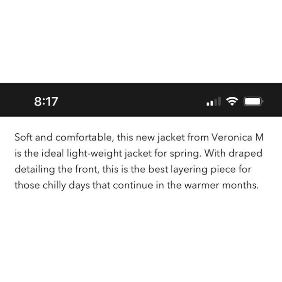 Veronica
M Open Drape Front Jacket Blush Pink - Picture 12 of 12